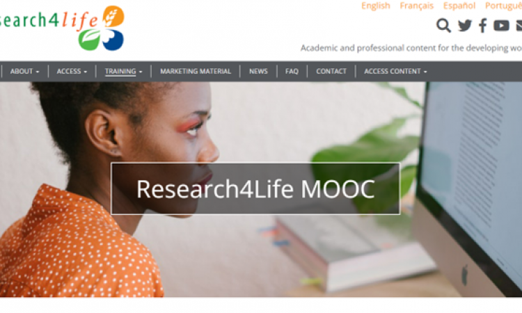 Inscríbase en el MOOC Research4Life 8ª Edición 3 abril- 7 mayo 2023 (Curso en Inglés)