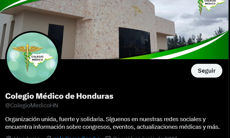 Te invitamos a seguir las noticias de la Revista Médica Hondureña en las redes sociales del Colegio Médico de Honduras