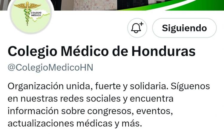 Te invitamos a seguir las noticias de la Revista Médica Hondureña en las redes sociales del Colegio Médico de Honduras
